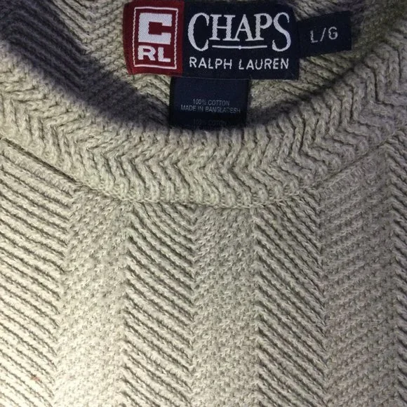 Chaps Ralph Lauren Herringbone Crewneck Sweater - Picture 4 of 7